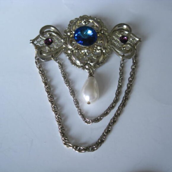 Lot of 2 Lg Vtg Brooches - Picture 8 of 11